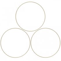 Artikel Metalring Dekorativ Ring Scandi Ring Dekorativ Løkke Guld Ø20,5cm 6 stk