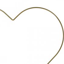 Artikel Metalring hjerteform, hængende dekoration metal dekorationsløkke guld 32,5cm 4 stk