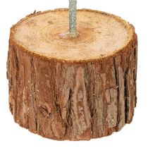Artikel Dekorativ rund ring på træbase, metal, til tørrede blomster, 52 cm