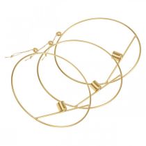 Artikel Lysestage til ophæng af gylden metal dekorativ ring Ø25cm 3stk