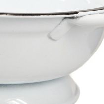 Artikel Dekorativ skål i metal, hvid/sort, Ø16,5 cm, H6,5 cm, 4 stk.