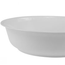 Artikel Metal skål skål hvid skål emalje look Ø25cm H7cm