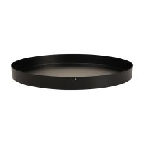 Metalbakke rund lysbakke sort Ø20cm H2,5cm