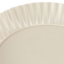 Artikel Metalplade grå dekorativ tallerken med metalplade i bund Ø14cm 2 stk.