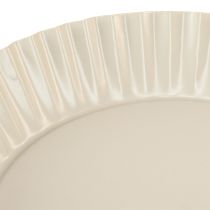 Artikel Metalplade grå retro dekorativ tallerken med basismetal Ø24cm 2 stk.