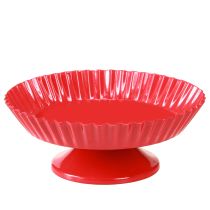 Artikel Metalplade rød lille dekorativ tallerken med basismetal Ø14cm 2 stk.