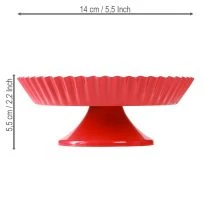 Artikel Metalplade rød lille dekorativ tallerken med basismetal Ø14cm 2 stk.