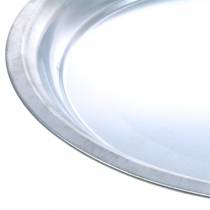 Artikel Metalplade basis sølv skinnende Ø45,5cm H4cm