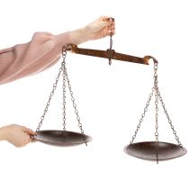 Artikel Skala-dekoration i nostalgisk design til køkken og stue, vintage-stil, 58 cm