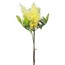 Kunstig plante sølv akacie mimosa gul blomstrende 53cm 3stk