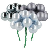 Artikel Mini julekugler glas spejlbær blå toner 25mm 140 stk