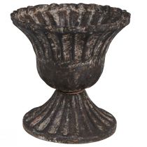 Artikel Mini dekorativ kop vintage metal sort rust Ø8cm H8,5cm 2stk