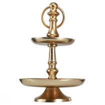 Artikel Mini etagere metaldekoration guld mat 2-lags borddekoration H22cm