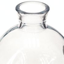 Artikel Mini Glasvaser Bulbous Blå Tonet Ø7,5cm H9cm 6 stk