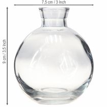 Artikel Mini Glasvaser Bulbous Blå Tonet Ø7,5cm H9cm 6 stk