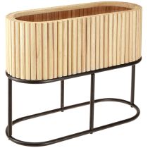 Artikel Mini højbed jardiniere plantekasse træ oval 50×20cm H40cm