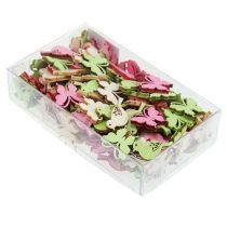 Artikel Mini træstrøelse dekoration 2cm pastel ass. 144 stk