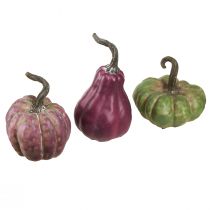 Artikel Mini græskar dekoration Grønne bær Efterårsdekoration Assorteret 7,5/9/11cm 3 stk.