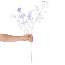 Artikel Kunstig blomstrende gren med iriserende blomster, 80 cm