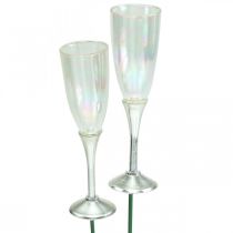 Mini champagne glas nytårsaften dekoration til stick 7,5cm 24stk
