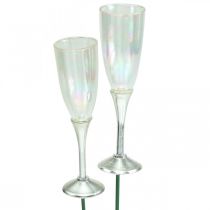 Artikel Mini champagne glas nytårsaften dekoration til stick 7,5cm 24stk