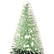 Artikel Mini kunstigt juletræ med sne Ø5cm H10cm 6 stk.