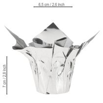 Artikel Mini plantekasse sølv gaveemballage Ø4,5cm H7cm 8 stk
