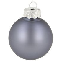 Artikel Mini julekugler glas blå mat metallisk Ø4cm 24 stk