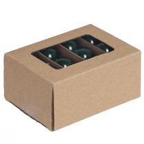 Artikel Mini julekugler glas grøn emalje Ø3cm 22 stk