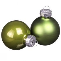 Artikel Mini julekugler glas lysegrøn mix Ø3cm 22 stk