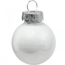 Artikel Mini julekugler glas hvid blank/mat Ø2,5cm 22 stk