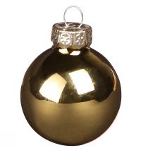 Artikel Mini julekugler glas i guld mat glans Ø3cm 22 stk