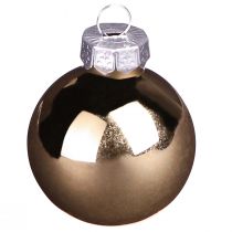 Artikel Mini julekugler guldbrun mix glas Ø3,5cm 22 stk