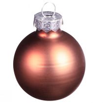 Artikel Mini julekugler sølv abrikos glas Ø3cm 22 stk
