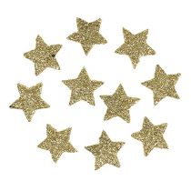 Artikel Mini glitter stjerne guld 2,5cm 96 stk
