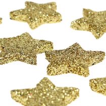 Artikel Mini glitter stjerne guld 2,5cm 96 stk