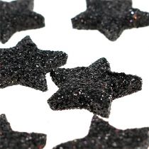 Artikel Mini glitterstjerne sort 2,5 cm 96 stk