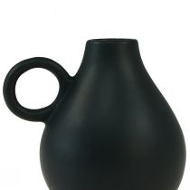 Artikel Mini keramik vase sort hank keramisk dekoration H8,5cm