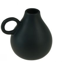 Artikel Mini keramik vase sort hank keramisk dekoration H8,5cm