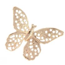 Artikel Mini sommerfugle metal scatter dekoration gylden 3cm 50 stk