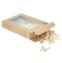 Artikel Mini sommerfugle metal scatter dekoration gylden 3cm 50 stk