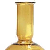 Artikel Minivase gul glasvase blomstervase glas Ø8cm H16,5cm