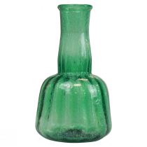 Mini glasvase blomstervase grøn Ø8,5cm H15cm
