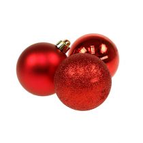 Artikel Mini julekugle rød Ø3cm 14 stk