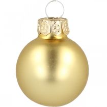 Mini julekugler glas guld Ø2,5cm 24stk