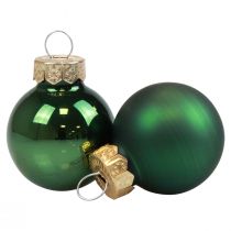 Artikel Mini julekugler glas grøn glans/mat Ø2,5cm 20 stk