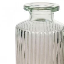 Mini vase glas dekorativ flaske klar brun retro Ø5cm H13,5cm