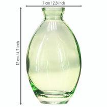 Artikel Minivaser glasløgvaser grøntonet H12cm 6 stk