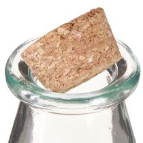 Artikel Minivaser glasvaser med kork H13,5cm Ø5,5cm 6stk