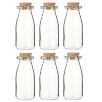 Artikel Minivaser glasvaser med korkprop H13,5 cm Ø5,5 cm 6 stk.